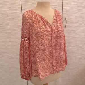 Coral Floral Blouse